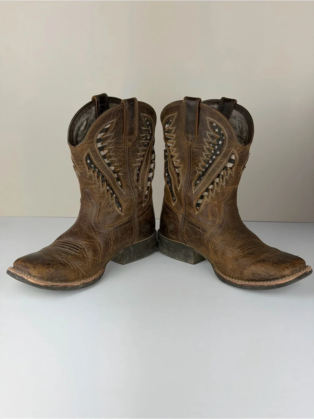 Ariat Kids Brown Leather Western Cowboy Boots Little Boys Size 2 Style 10044485